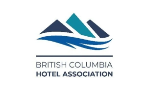 British Columbia Hotel Association logo with blue mountain range